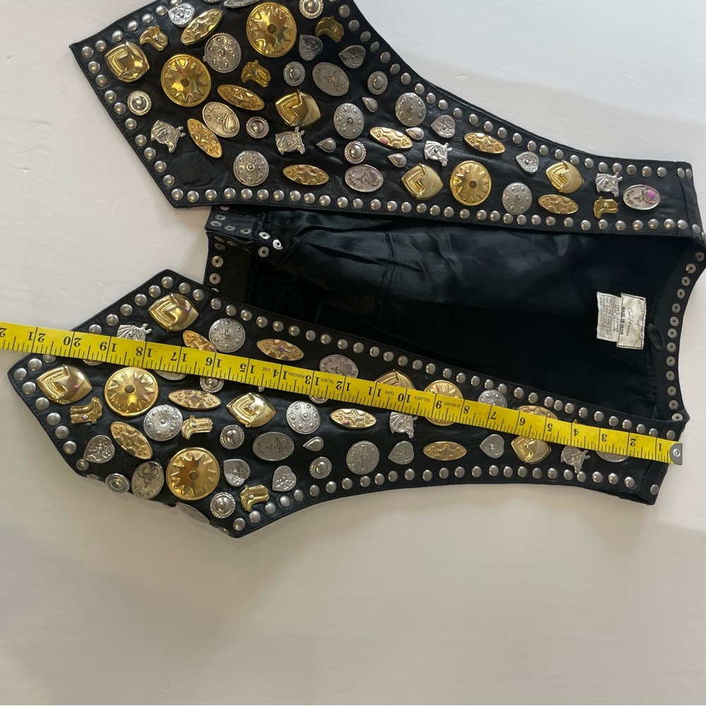 Studded Black and Gold Vest - Picture 5 of 10